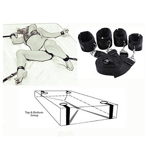 Juego de sujeción de esgrima de cama con puños de tobillo para parejas