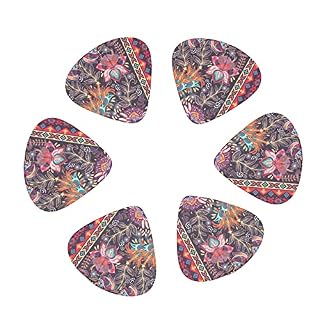 Lot de 12 médiators de guitare ethniques ornementaux floraux magnifiques fleurs beiges pour guitare électrique basse acoustique Cadeau pour amateurs de guitare acoustique avec boîte - Les Beatles, Paul McCartney, John Lennon, RIngo Starr, George Harrison Lot de 12 médiators de guitare ethniques ornementaux floraux magnifiques fleurs beiges pour guitare électrique basse acoustique Cadeau pour amateurs de guitare acoustique avec boîte – Image 2