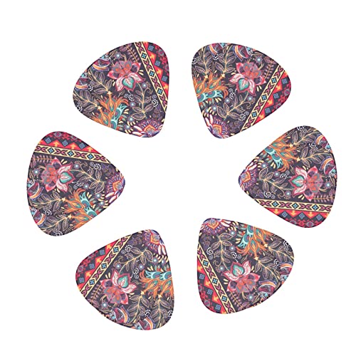 Lot de 12 médiators de guitare ethniques ornementaux floraux magnifiques fleurs beiges pour guitare électrique basse acoustique Cadeau pour amateurs de guitare acoustique avec boîte - Les Beatles, Paul McCartney, John Lennon, RIngo Starr, George Harrison Lot de 12 médiators de guitare ethniques ornementaux floraux magnifiques fleurs beiges pour guitare électrique basse acoustique Cadeau pour amateurs de guitare acoustique avec boîte – Image 3