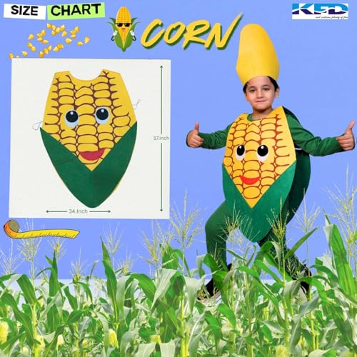Image of Kaku Fancy Dresses Fruit and Vegetable Costume Paper Cutout with Cap For Kids | Healthy Food Costume For Boys & Girls (Tracksuit Not Included)
