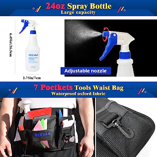 Reevaa Window Tint Kit Car Window Tint Tools Application Kit Tint Kit For Car With Waist Bag Spray Bottle Window Tint Squeegee For Window Tinting,Vinyl Wrapping Vehicle Glass Protective Film #TOP1