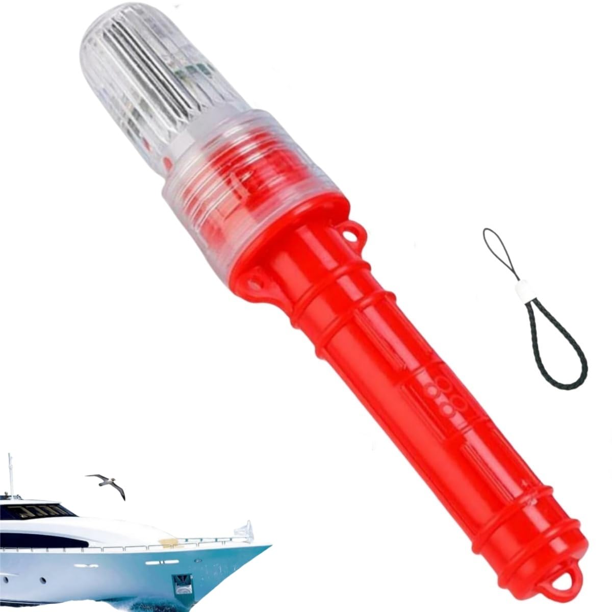 Boat Flares Coast Guard Approved Marine,Flare Gun for Boating,Waterproof Emergency Signals Safety Kit for Fishing Nets,Buoys and Boats (Red(red green blue light), 1 PCS)