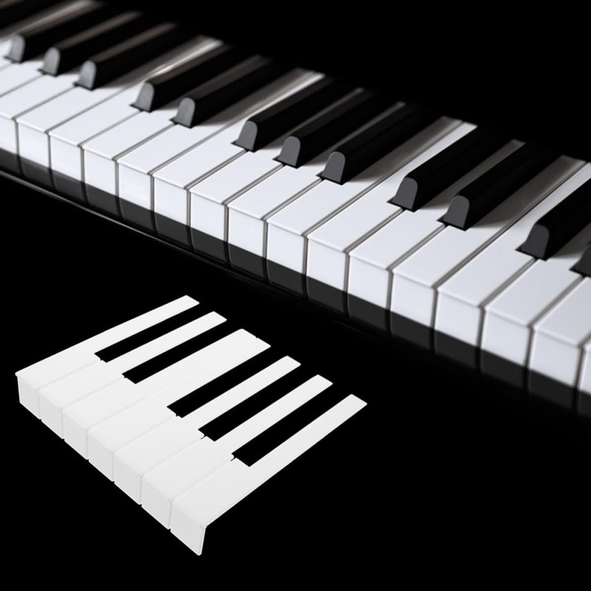 Totority 88 Pezzi Accessori per Pianoforte Tasti in Acrilico e Plastica Chiaro per Riparazione Pratica Strumenti per Manutenzione Tasti Chiari e Neri Pianoforte