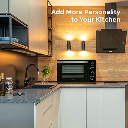 Mini-oven, elektrisch, convectie, roest, staande oven, draaispies, binnenverlichting, dubbele beglazing, capaciteit 38 liter, 2000 W, 12 kookcombinaties, rood - Afbeelding 7