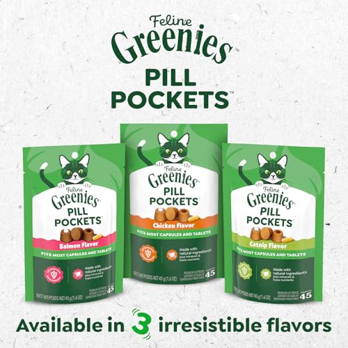 Greenies Feline Pill Pockets Soft Cat Treats, Salmon Flavor, 85 Count - image 9