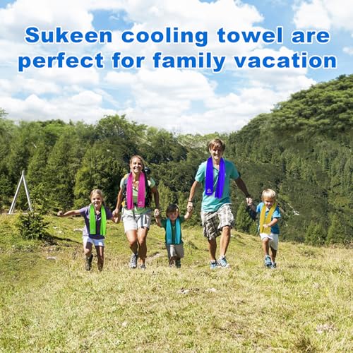 Image of KUEN [4 Pack] Cooling Towel (40 inchx12 inch), Ice Towel, Soft Breathable Chilly Towel, Microfiber Towel for Yoga, Sport, Running, Gym, Workout,Camping, Fitness, Workout & More Activities