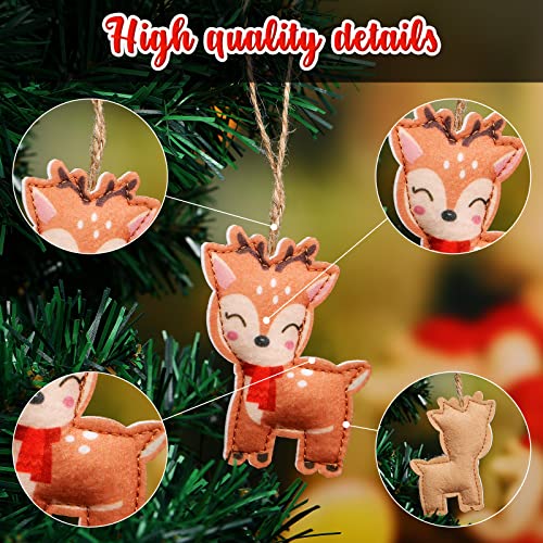 Oudain 16 Pcs Woodland Animal Christmas Ornament Felt Christmas Tree Ornament Cute Animals Decorative Hanging Ornaments Forest Animal Decoration For Christmas Tree Home Indoor Outdoor Party Decorations thumb #2