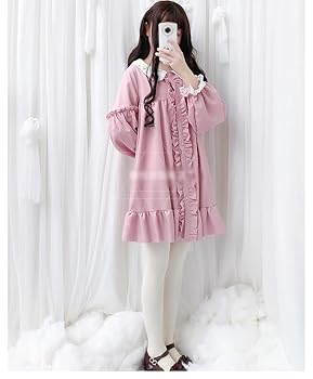 ロリータドレス ワンピース レトロ 長袖 姫ドレス お嬢様 森ガール 田舎ガール cjfj114841.jpg