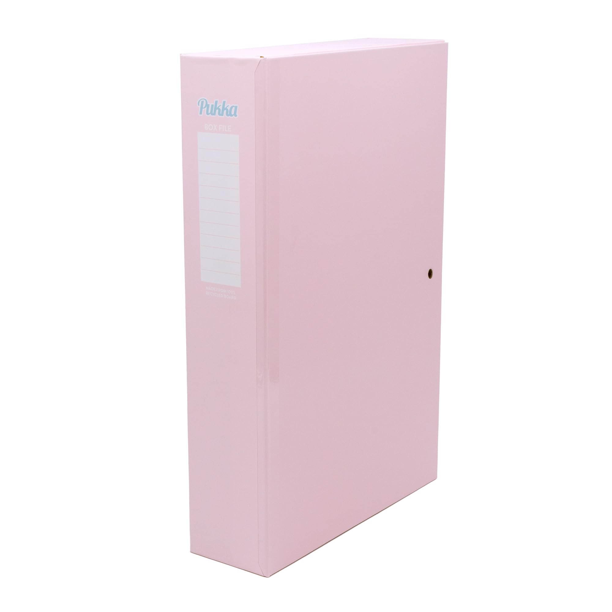 Pukka Pad Cajas de archivo de papel pastel - Paquete de 4 cajas de archivo con clip de resorte interno, cierre de presión para almacenamiento de documentos de alta capacidad, capacidad de 70 mm, se