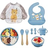 Oskuglin 9 pezzi Set Pasto Bambino Silicone senza BPA da 6 mesi