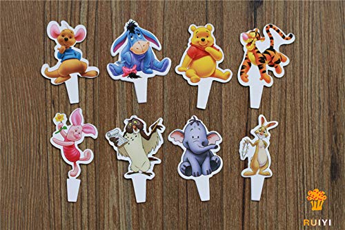 Winnie the Pooh Cupcake Flexi Picks - Set of 24