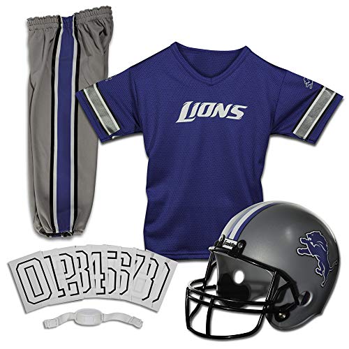 Franklin Sports Detroit Lions Kids Football Uniform Set - NFL Youth Football Costume