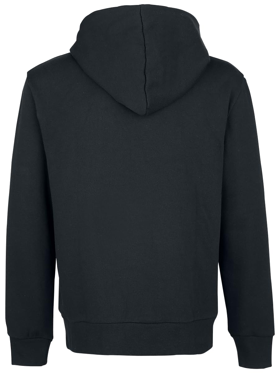 Black Premium by EMP Herren schwarzer Hoodie mit hohem Kragen