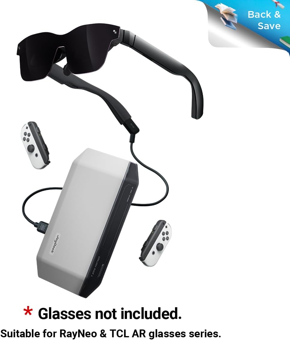 RayNeo Air 3s Glasses and Joydock Bundle: Experience 201" Mega Screen with 650 Nits Brightness