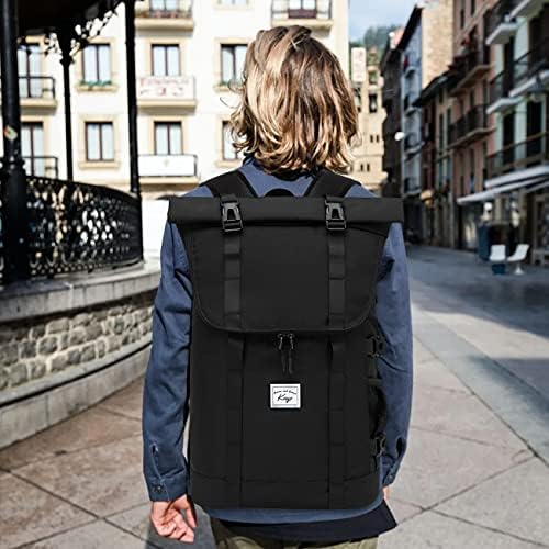 Laptop Backpack for Men Women, Kasgo Water Resistant 17 inch Vintage Rucksack, Business Backpack College School Student Casual Bookbag Daypack for Teenagers Boys Girls Travel Work Hiking