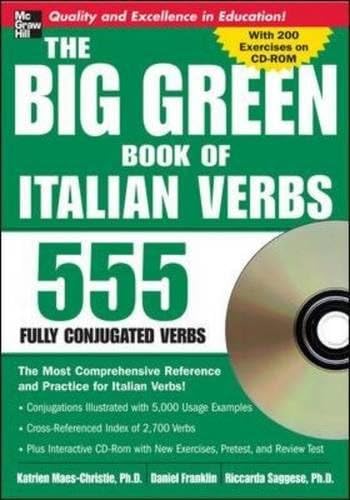 The Big Green Book of Italian Verbs (Book w/CD-ROM): 555 Fully Conjugated Verbs 1st Edition