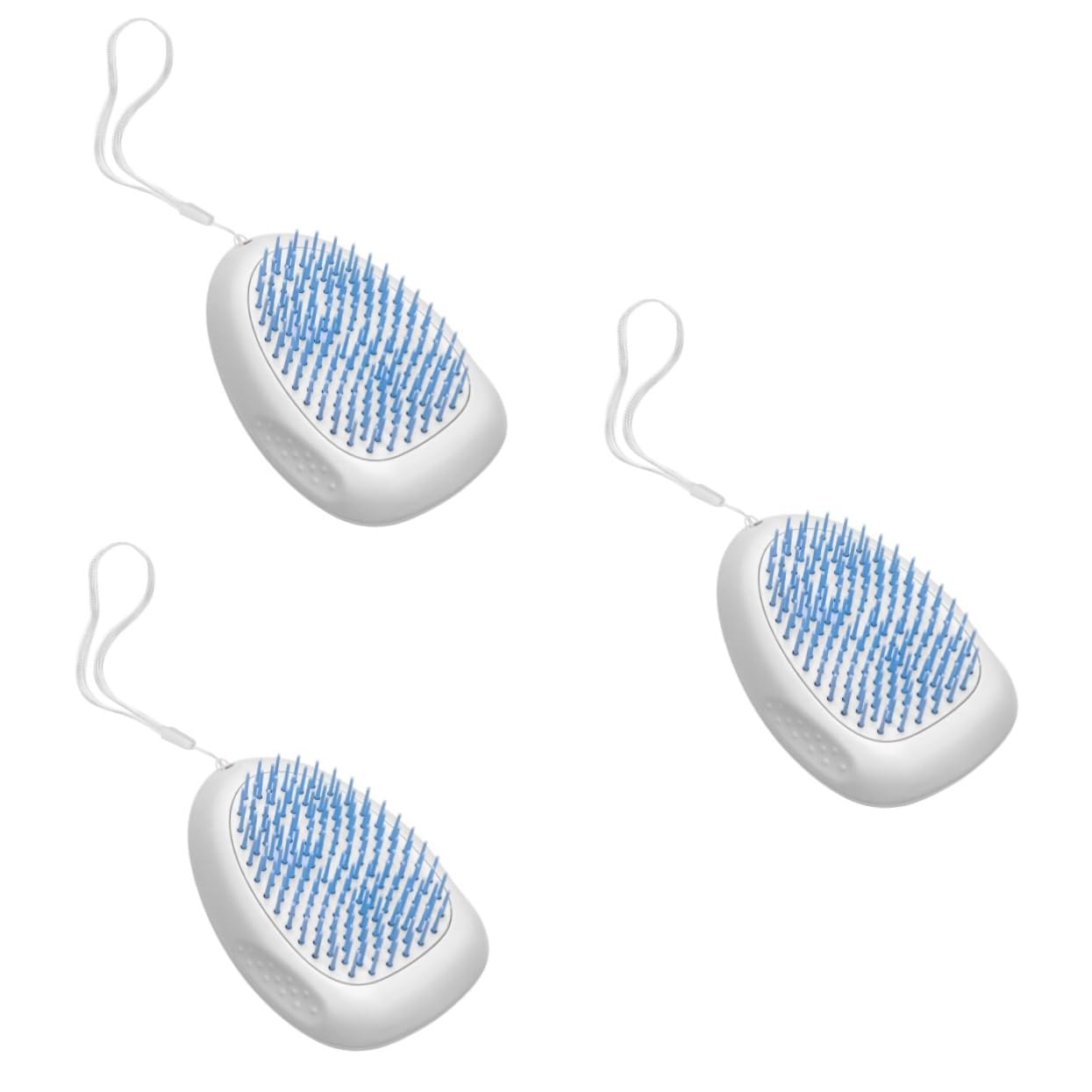 Beaupretty 3pièces Peigne De Toilettage Pour Animaux Peigne Abs Pour Chiens Et Chats Effet Masseur Élimination Des Poils Flottants Avec Cordon Suspendu Couleur Bleu Ciel