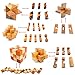 Guaishou Brain Teasers with The Puzzles 21Pcs Unlock Interlock Game IQ Test Toy 3D Wooden and Metal for Party Favor Kids Adults Challenge