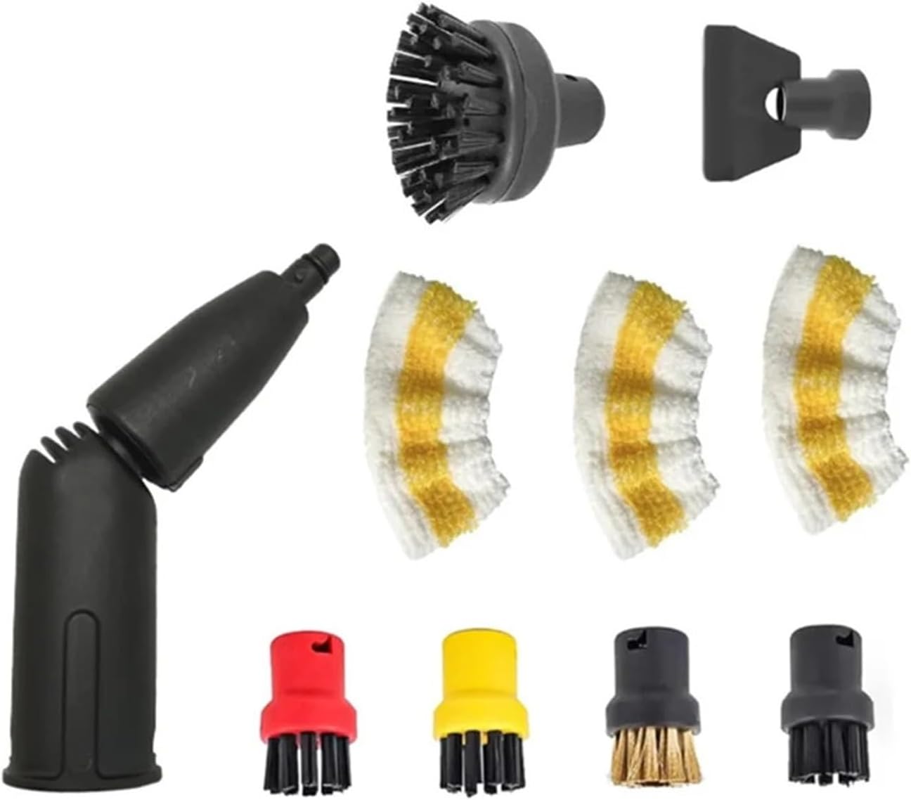 B82B,Compatible For Karcher Steam Brush Set With Mop Rag For SC1 SC2 SC3 SC4 SC5 SC7 Steam Cleaner Accessories Parts 2.863-159