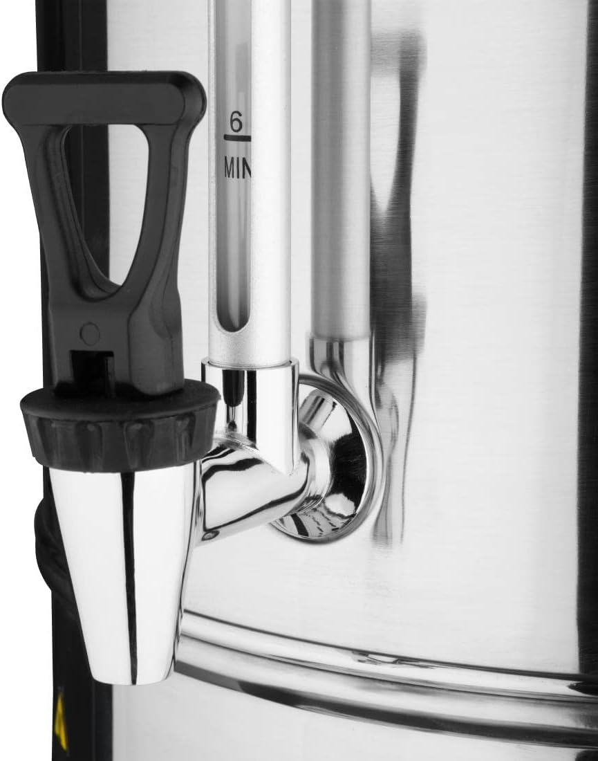 Close-up of Buffalo CN295 water level indicator and tap