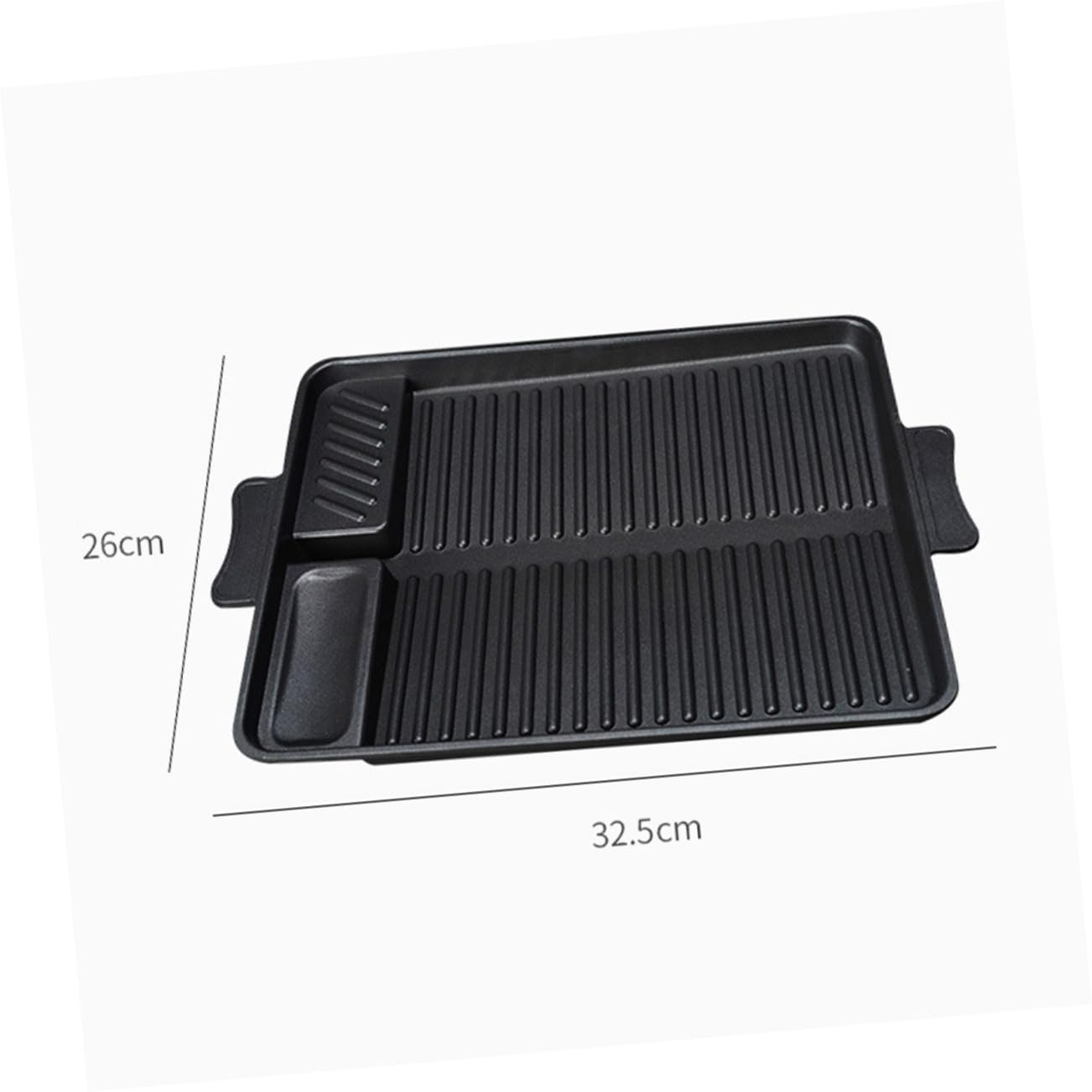 Plancha Rectangular Antiadherente para Barbacoa al Aire Bandeja de Horno Ligera y Resistente Sartén para Cocinar y Asar Gas Portátil para Camping y Picnic