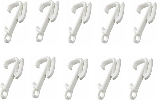 Swish Sologlyde Extra Curtain Track Hook Gliders, White, 10 Pack by SWISH