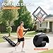 Sweetcrispy 6.1-10FT Portable Basketball Hoop Outdoor, Adjustable Height, 44 Inch Shatterproof Backboard/Shock Absorbent Rim, Fillable Base, 2 Wheels for Backyard