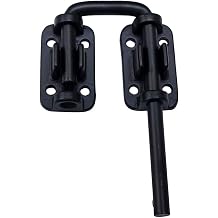 QCAA Child Safe & Home Security, Patio Door Loop Lock for Patio French Door Latch, Sliding Door Loop Lock, 1-1/4", Matte Black, MIT, 1 Pack