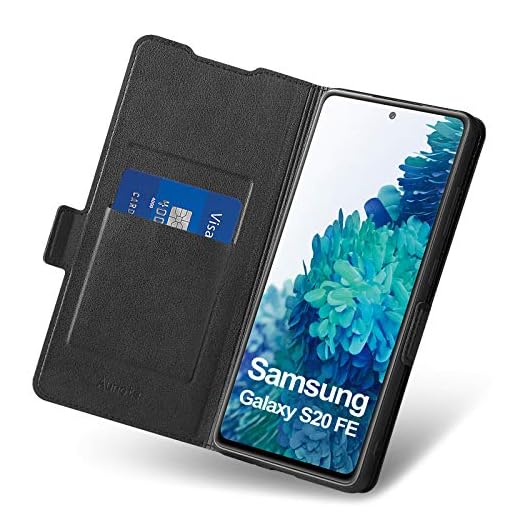 Fodral Samsung Galaxy S20 FE, Samsung S20 FE Fall, Galaxy S20 FE Mobilskal med Korthållare, Hülle/Handyhülle/Schutzhülle-Fullständigt Skydd Samsung Galaxy S20 FE, Flip/Folio Phone Case. Svart