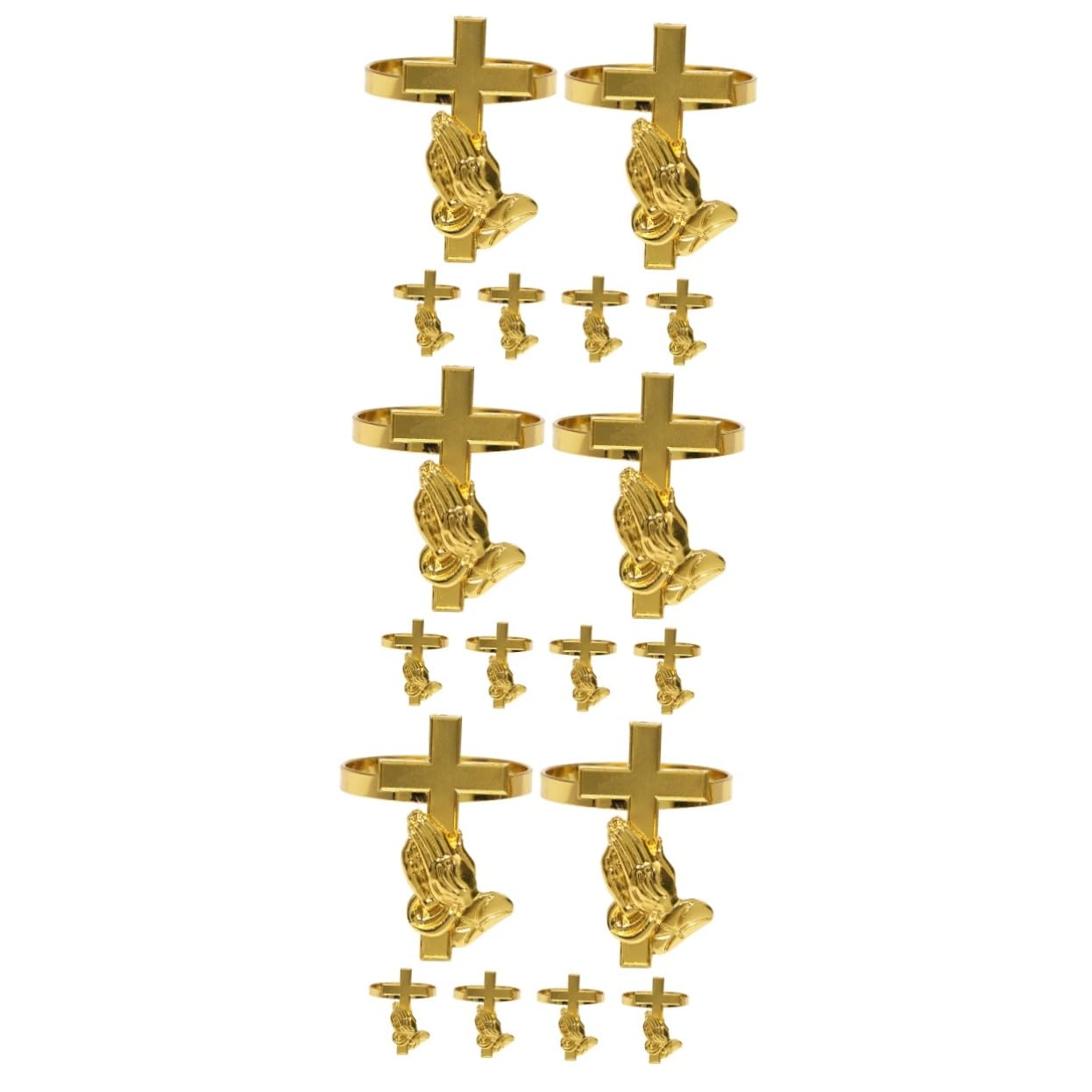 IMIKEYA 2 Set Portatovaglioli Con Design Incrociato Per Matrimonio E Feste Decorazione Per Tavola Per Speciali E Ristoranti 6 Pezzi*2