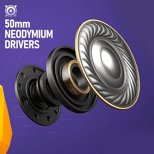 Image of TAG Gamerz Titan RGB Yellow Over-Ear Gaming Wired Headphone | Soft Ear Cups | 50mm Neodymium Driver | 3.5mm Audio | 2m Cable | Flexible Mic for Calling | Suspension Headband | 3.5mm + USB Connector