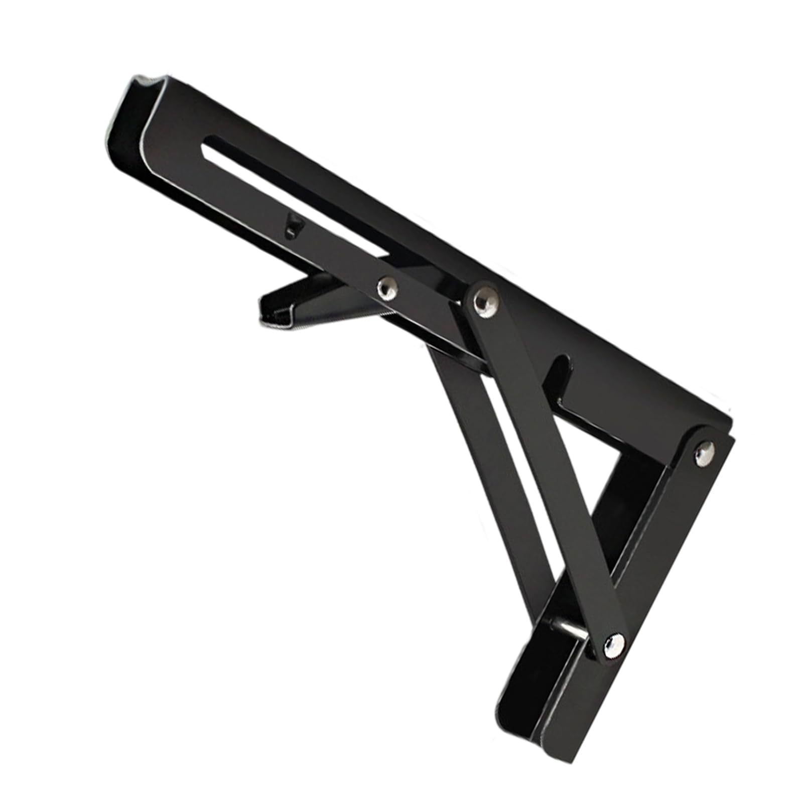 Stainless Steel Foldable Wall Shelf Bracket Floating Triangular Brackets Wall Mounted Space Saving Storage Shelf Stainless Steel Foldable Bracket