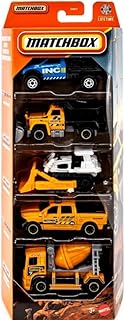 Matchbox Construction Crew 5 Pack [Ram Work Truck, Plow Master 6000, Ground Breaker, 2015 Ram 1500, Cement King] 1:64 Scale Diecast Toy Vehicles
