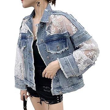 denim jacket floral embroidery