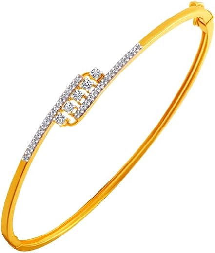 P.C. Chandra Jewellers 18KT Gold with Diamond Bangles for Women (Gold)
