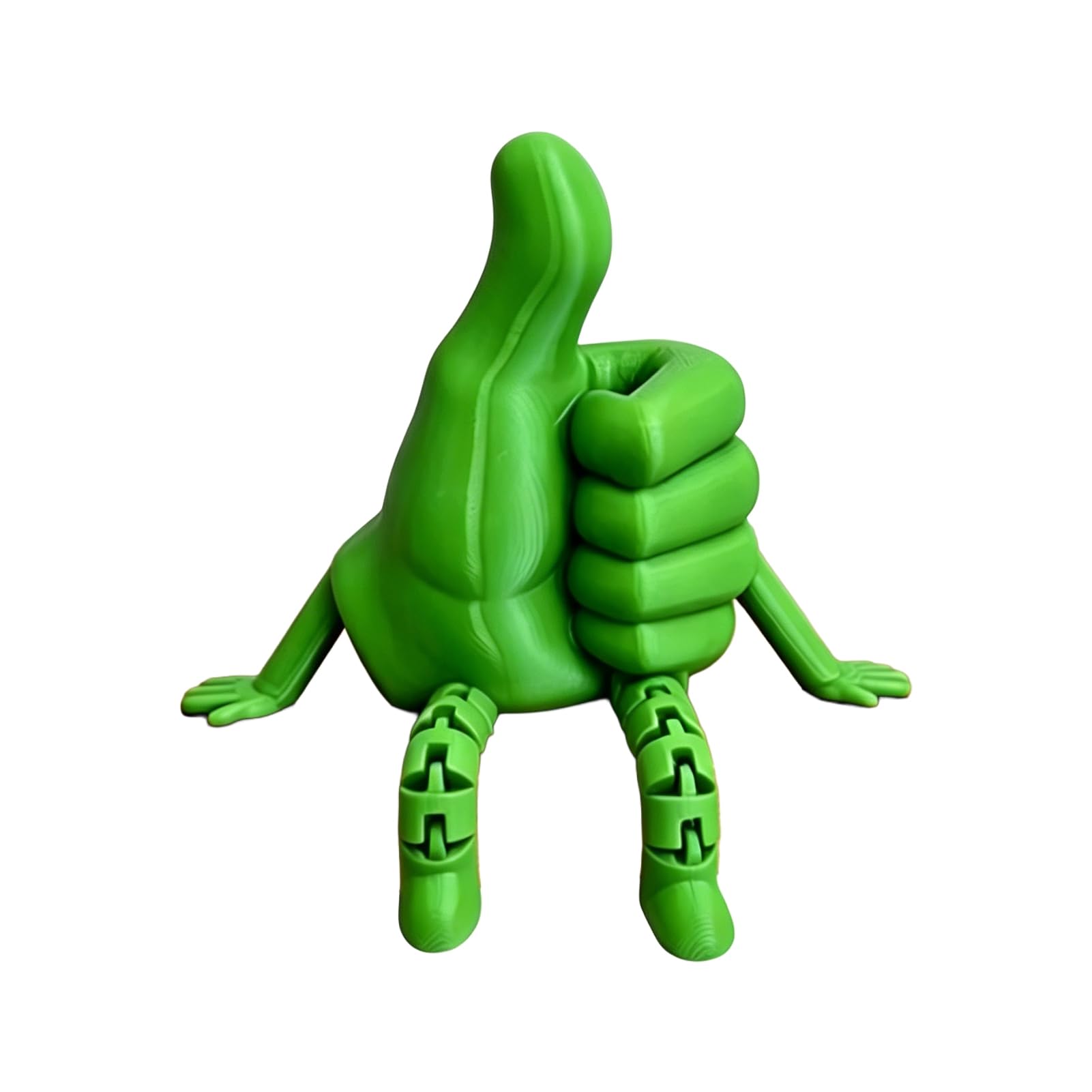 RetroNest 3D Printed Articulated Figure Fidget Toy, Movable Joints for Stress Relief, 10cm One-Piece PLA Ornament for Home Office, Adjustable Posture Healing Gift, Multi-Colour Green
