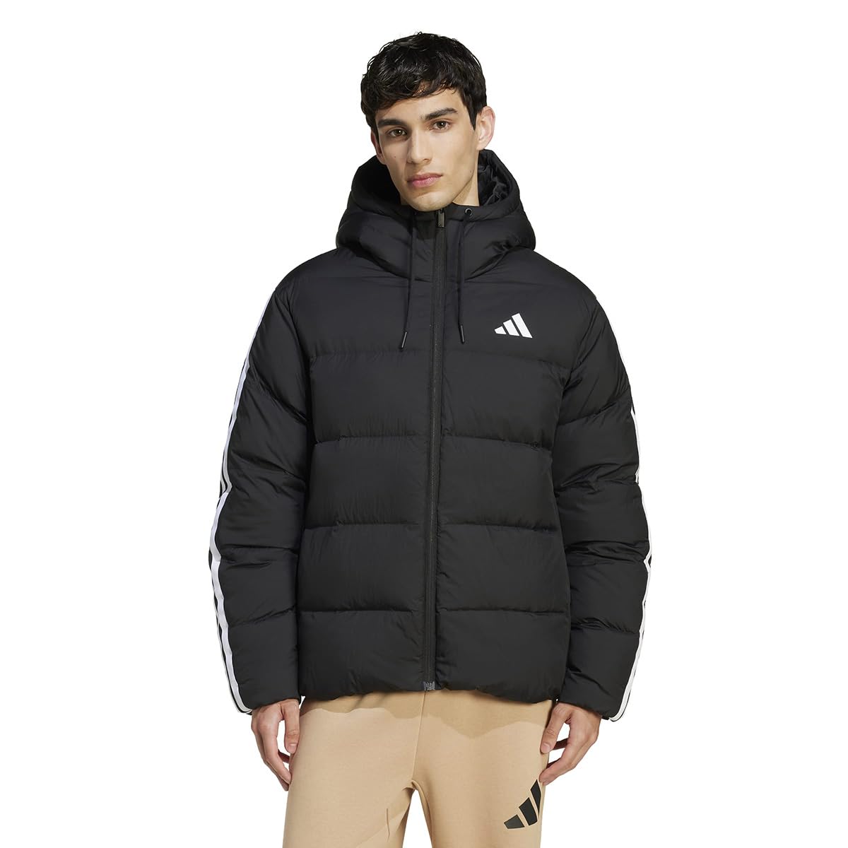 adidas Giacca da uomo Essentials Climawarm a 3 strisce Puffer Down con cappuccio