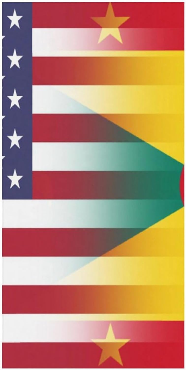 U.S.A Grenada Flag Bath Towels Quick Dry Pool Bathroom Beach Towel Yoga Towel for Hotel Guest Spa Gym 160x80cm