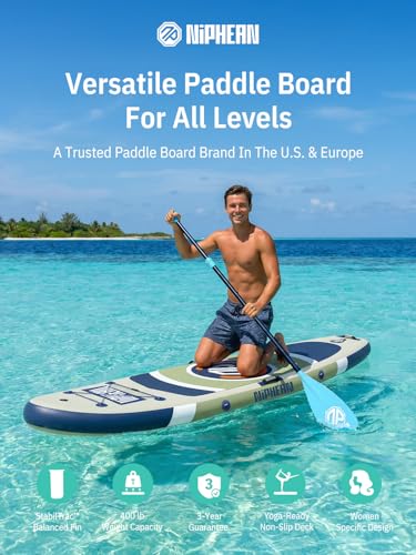 Image of Niphean 10' Inflatable Paddle Board, Ultra-Light SUP for Beginners