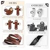 Mini Bag Strap Kit for Longchamp, Adjustable Leather Crossbody Shoulder Strap for Small Pouches, Purses and Handbags (Gold Brown)