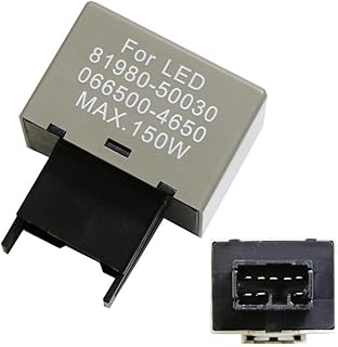 iJDMTOY 8-Pin LM449 81980-50030 066500-4650 Electronic LED Flasher Assy Relay Fix Compatible with Lexus Scion or Toyota LED Turn Signal Light Bulbs