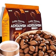 2 Bag Coffee Bean Biscuits,Espresso Coffees Shortbread Cookie,Crispy Cookies,Party Snacks,Leisure Food,Paired with Coffee, Milk Tea, Afternoon Tea Snacks