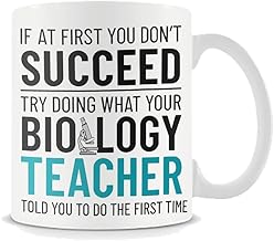 Giftme Biology Teacher, Success Student Back to School Gift, Birthday, Christmas Coffee Tea Mug Unique 11oz White Ceramic Mug.