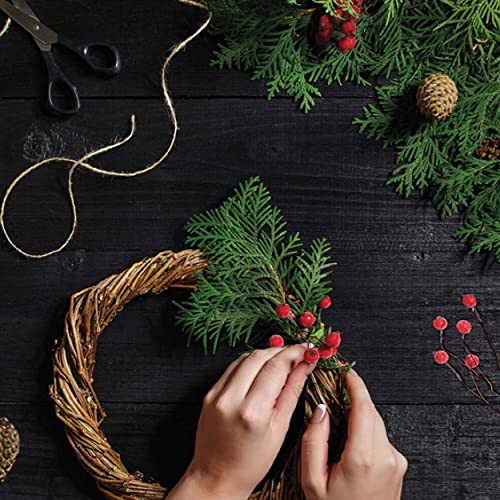 Florist Wire, Green Floral Wire, Christmas Wreath Making Supplies, Xmas Floristry Wires, Wreath Making Kit, Craft Supplies for Wreaths Garland, Reef Flower Arranging Accessories - Image 7