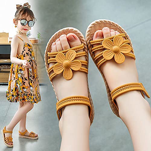 Girls Flower Flat Foam Sandals Soft Rubber Summer Wide Shoes Baby Toddler Kids Girl Slip On Comfy Trendy Open Toe Shoes2