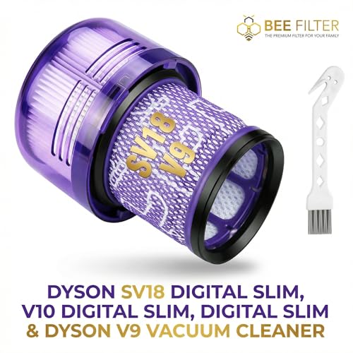 Image of Dyson V9 Filter, 2-Pack Premium HEPA Replacement Filters for Dyson Sv18 V9 | Dyson V9 Motorbar, Dyson Sv18 Filter, Dyson SV57, Dyson Sv18 Digital Slim, Dyson V9 Filter Replacement, Part no. 970612-01