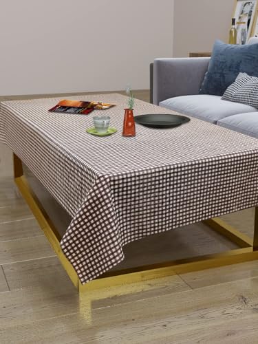 Image of Dakshya Industirs PVC Waterproof Table Cover 36x54 Inch Floral Printed Center Table Cover Washable Plastic Table Sheet Oilproof Dining Table Cover for Coffee Table Living Room Home (Premium Charm)