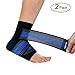 Runflory Ankle Support Brace with Adjustable Strap, One Pair Compression Ankle Foot Sleeve Wrap Bandage for Men Women, - Ankle Supports for Athletics Injury Recovery Joint Pain Relief - One Size