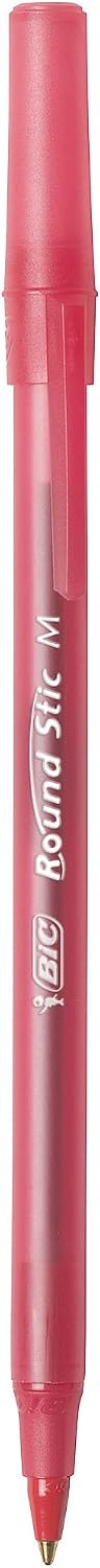 BIC Round Stic Xtra Life Ballpoint Pen, Medium Point (1.0mm) -- Pack of 36 Red Pens