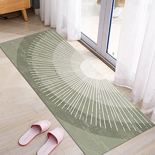 Tapete decorativo Boho verde 60x150 cm antideslizante miniatura 2